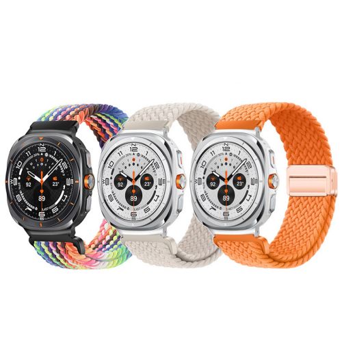 Woven Nylon Magnetic Buckle Watch Strap For Samsung Galaxy Watch Ultra 47mm Watch Band（NLB-387）