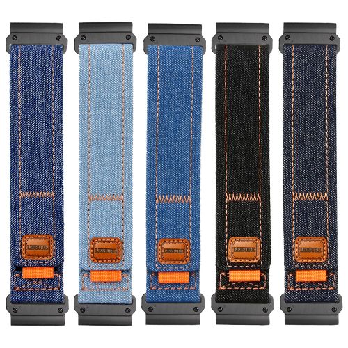 Woven Loop Denim Watch Band for Garmin Fenix 7X/6X/5X Pro/Plus（NLB-405）