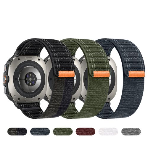 Wave Pattern Woven Nylon Watch Strap For Samsung Galaxy Watch Ultra 47mm Watch Band（NLB-389）