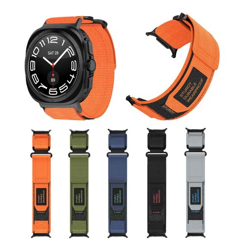 Outdoor Hiking Nylon Work Watch Strap For Samsung Galaxy Watch 7 Ultra 47mm Watch Band（NLB-363）